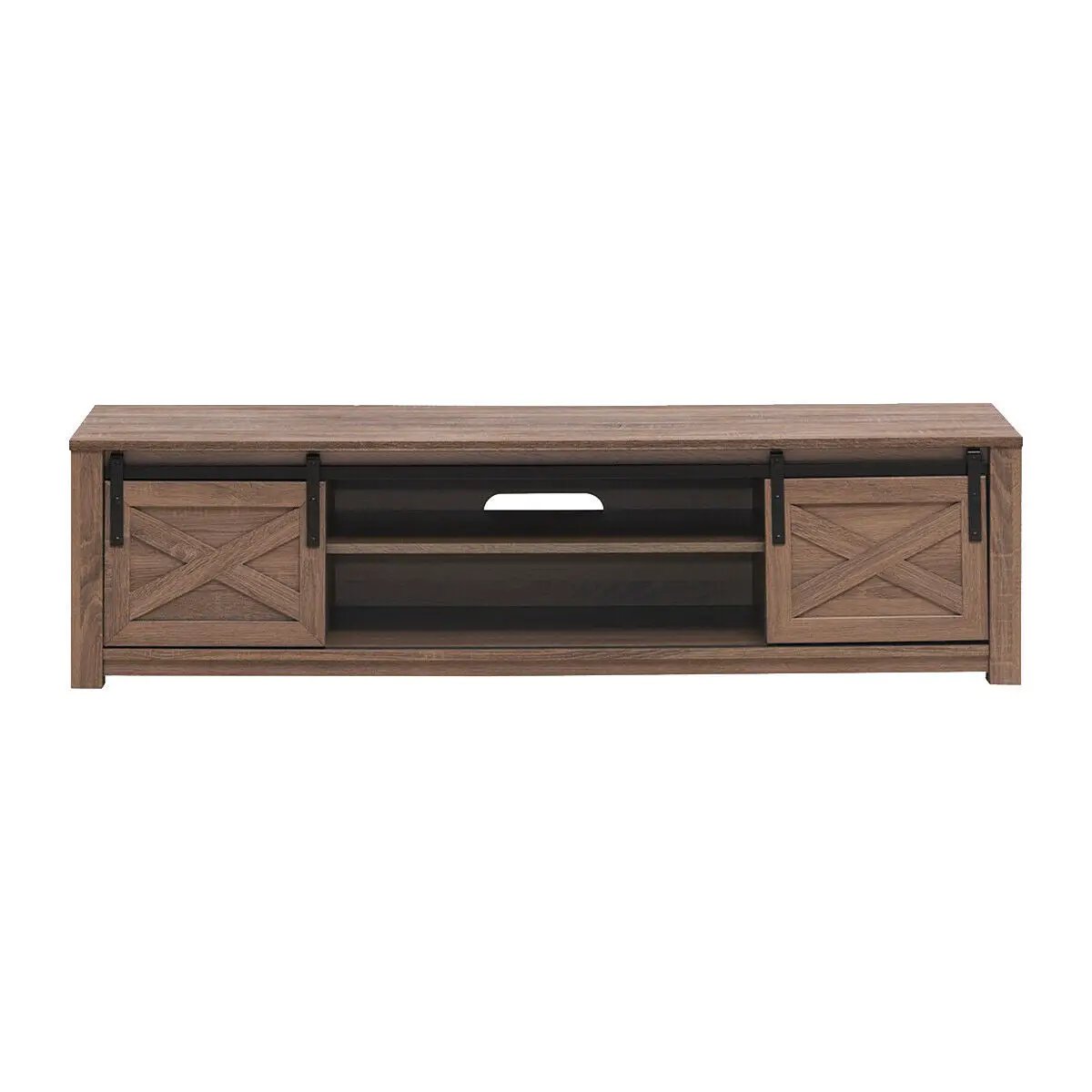 65 Inch Flat Sliding Barn Door TV Stand, photo 16 of 16