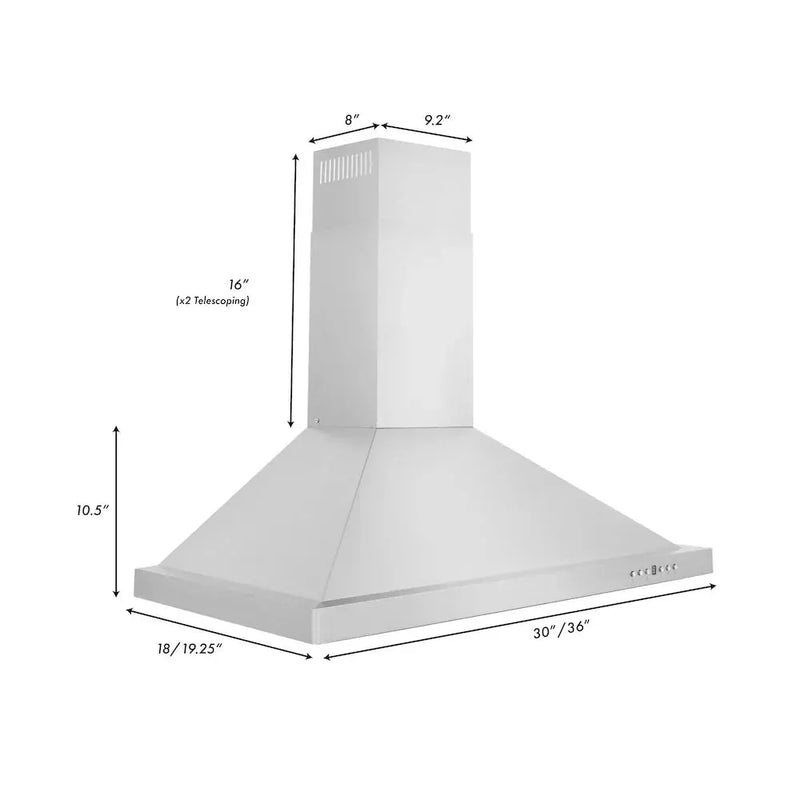 ZLINE 36" Bundle Range RA-BLM-36 & Wall Range Hood KB-36, 2KP-RABLMRH36 by Farmhouse Kitchen and Bath