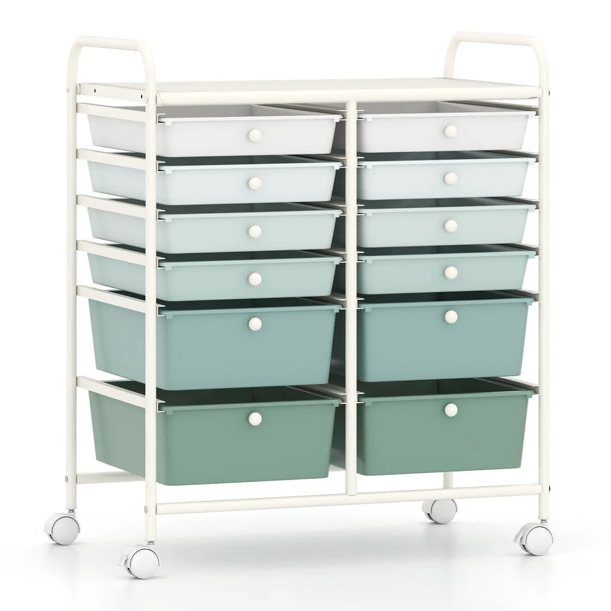 12 Storage Drawer Organizer Bins Rolling Cart, photo 16 of 20