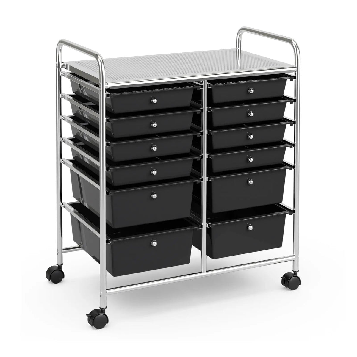 12 Storage Drawer Organizer Bins Rolling Cart, photo 3 of 20