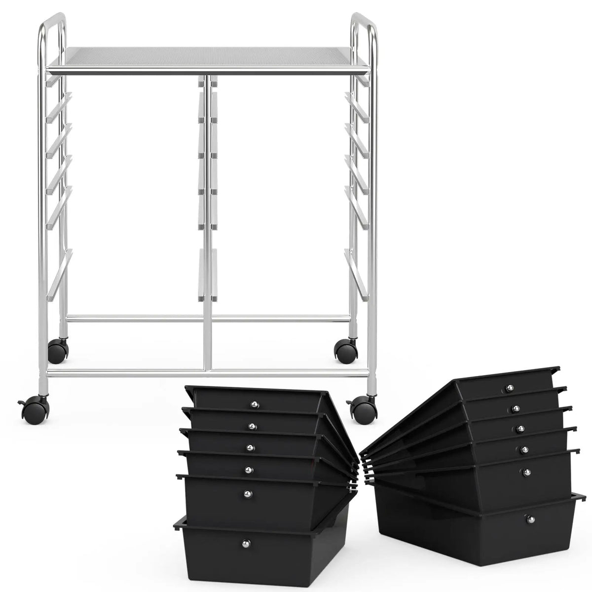 12 Storage Drawer Organizer Bins Rolling Cart, photo 6 of 20