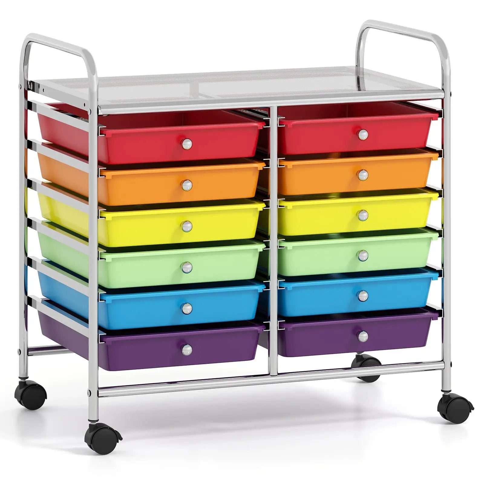 12 Drawers Rolling Storage Cart for Home and Office by DirectDeals