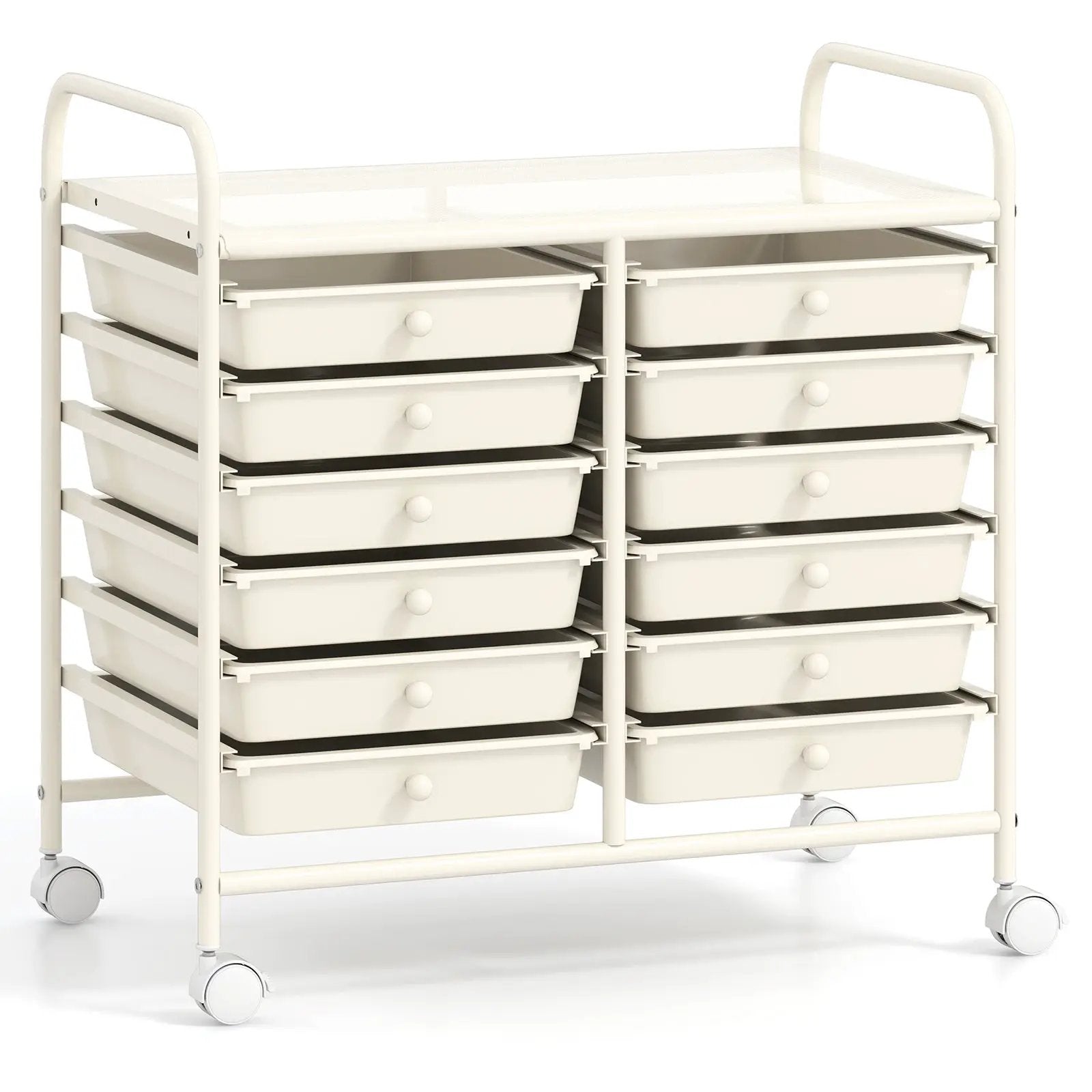 12 Drawers Rolling Storage Cart for Home and Office by DirectDeals