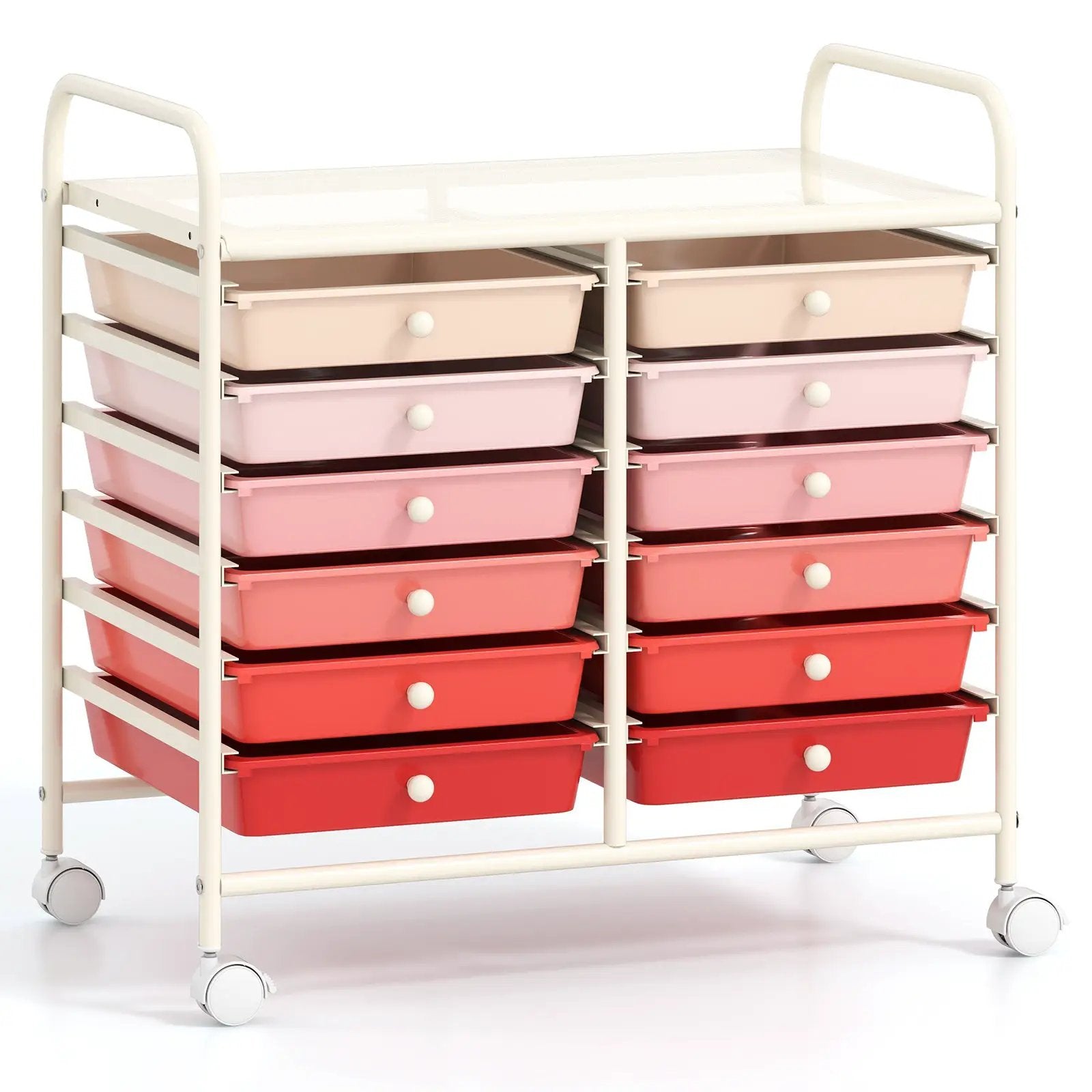 12 Drawers Rolling Storage Cart for Home and Office by DirectDeals