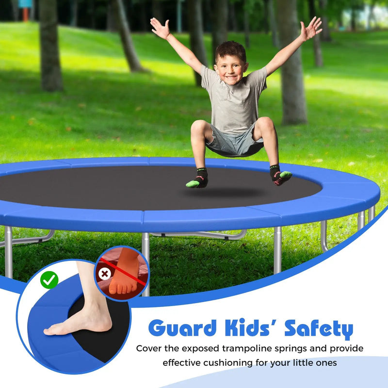 8-16 FT Trampoline Pad Replacement Safety Pad with Fixing Straps (Blue) by DirectDeals