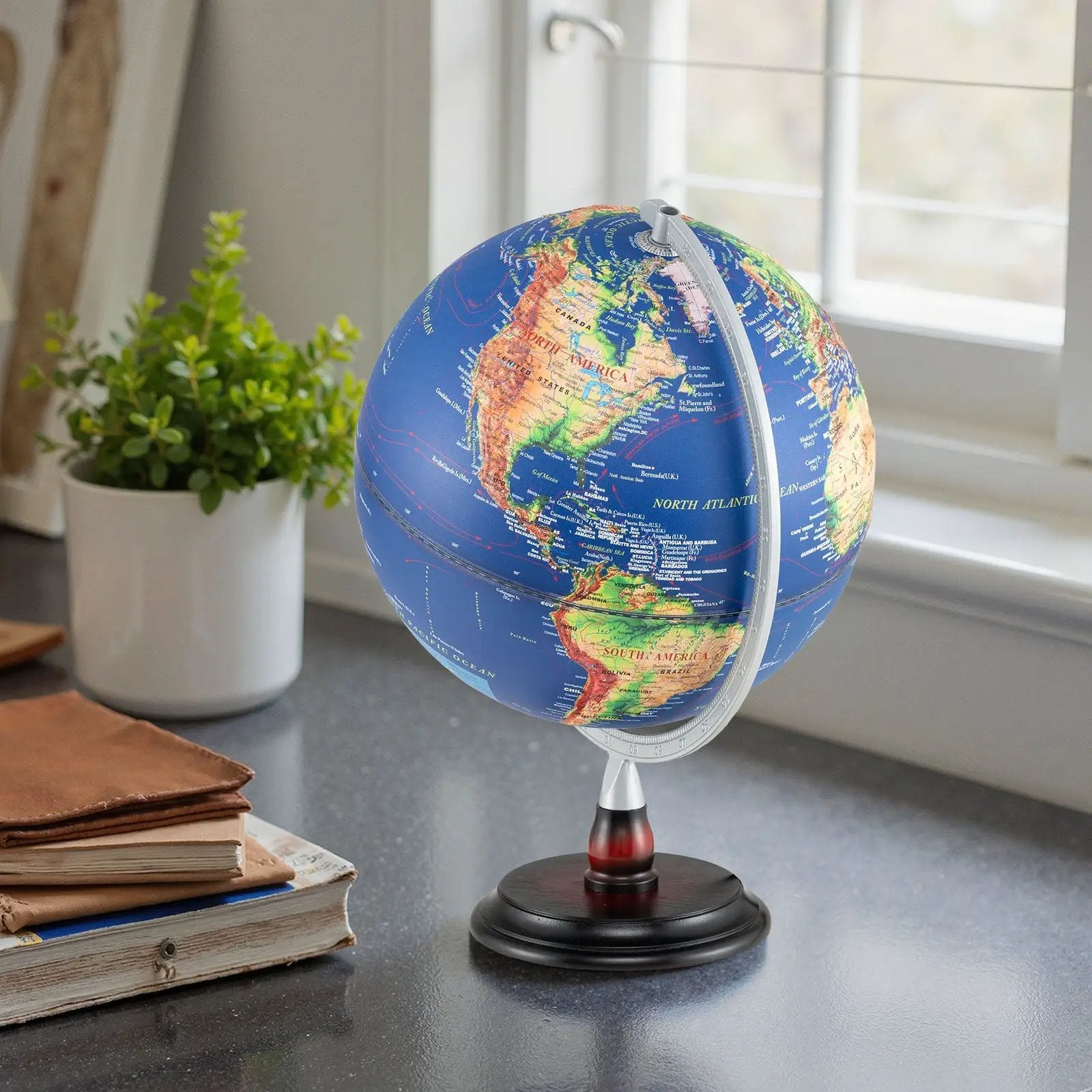 12 Inch Illuminated World Globe Antique Light up Globe Night Lamp by DirectDeals