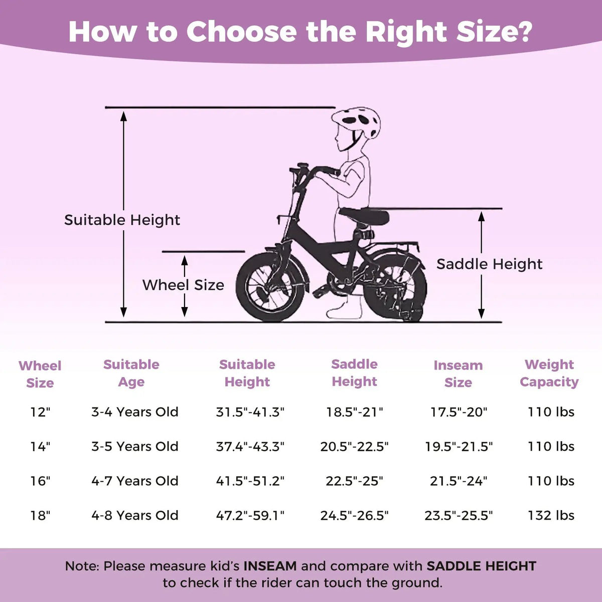 Kids Bike 12-18 Inch with Training Wheels - Purple, photo 4 of 32