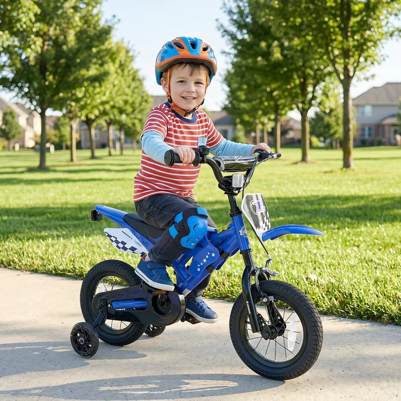 12 Inch Kids Bike with Training Wheels Ages 3-4 by DirectDeals