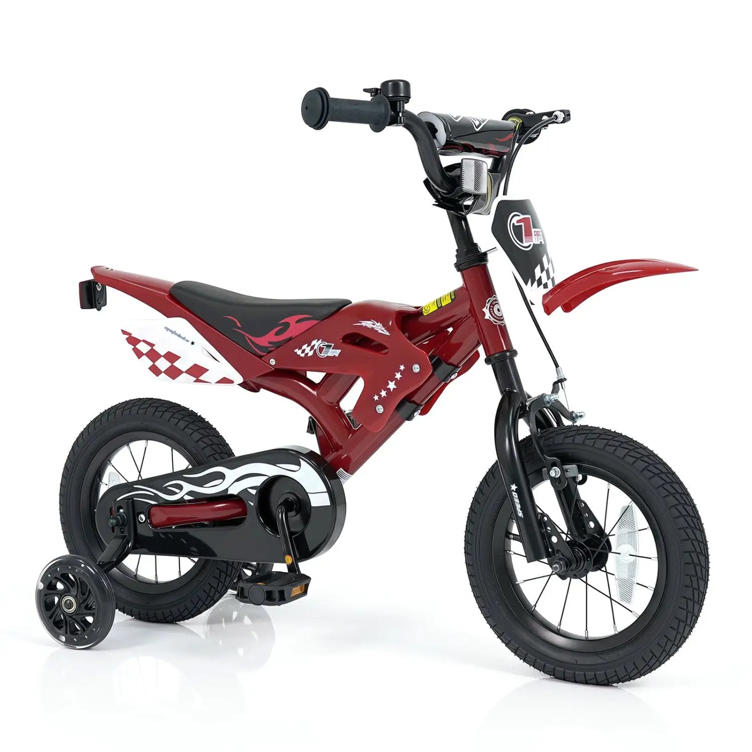 12 Inch Kids Bike with Training Wheels Ages 3-4 by DirectDeals