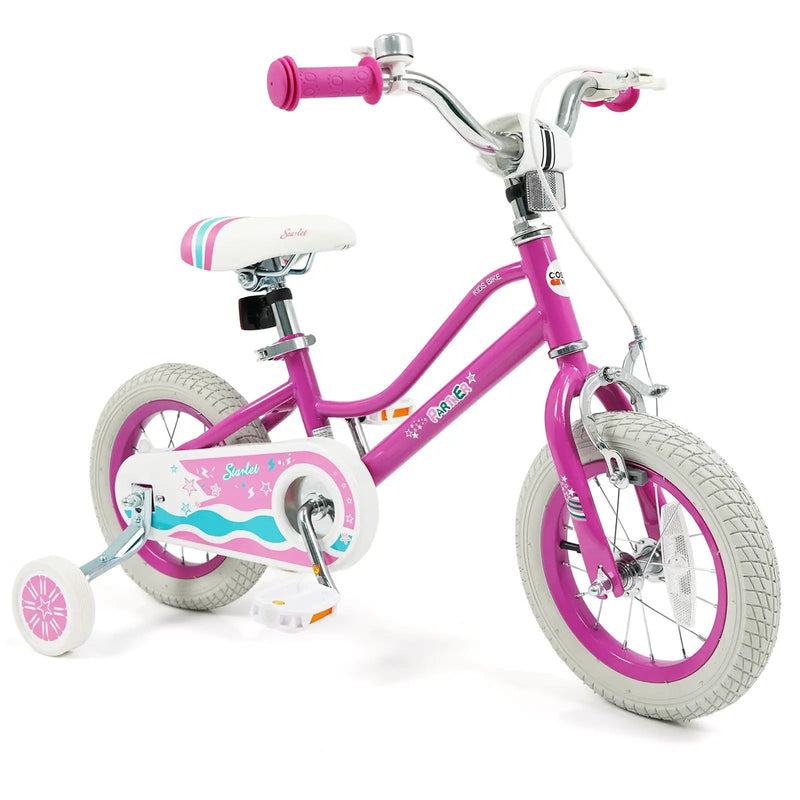 Kids Bike 12-18 Inch with Training Wheels - Pink by DirectDeals