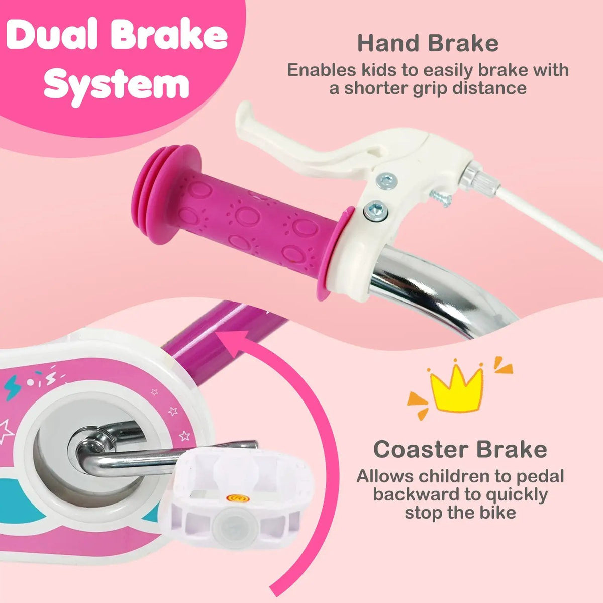 Kids Bike 12-18 Inch with Training Wheels - Pink, photo 7 of 32