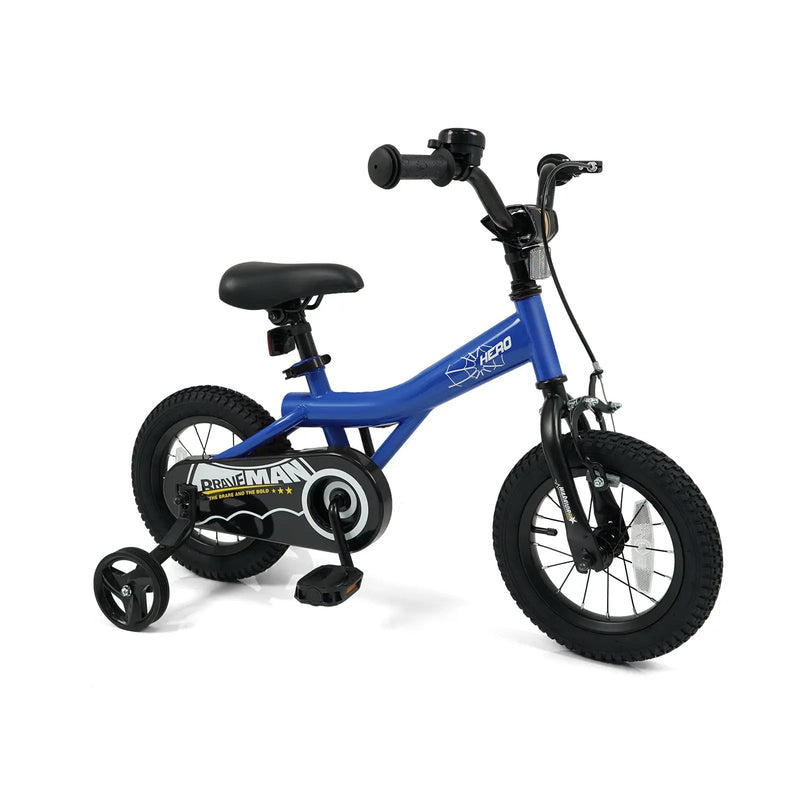 Kids Bike 14-Inch with Removable Training Wheels Navy by DirectDeals