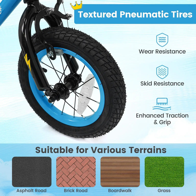 Kids Bike 16 Inch with Training Wheels Ages 4-7 by DirectDeals