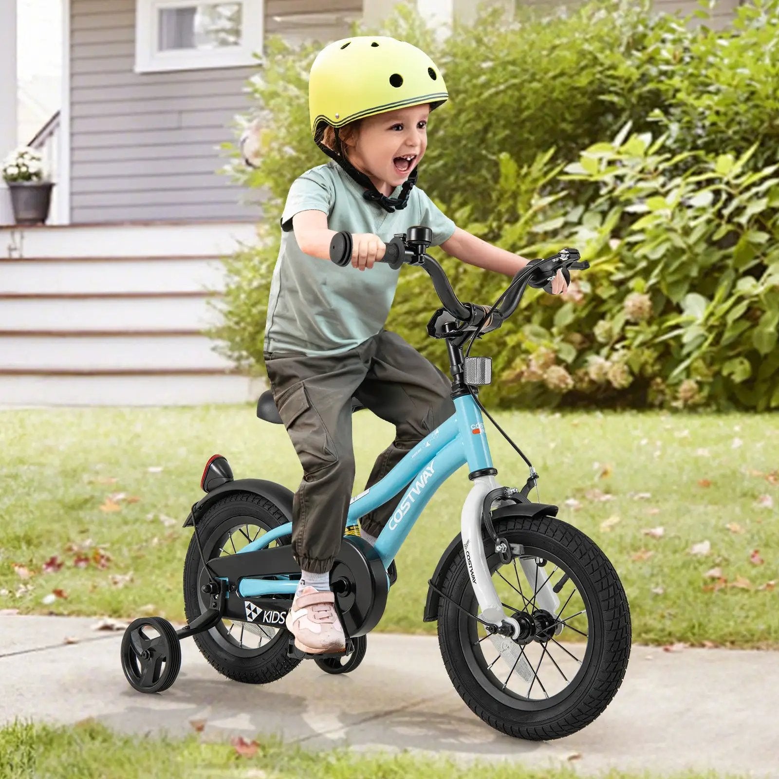14-Inch Kids Bike for 3-5 Years Old Children Bicycle with Training Wheels by DirectDeals