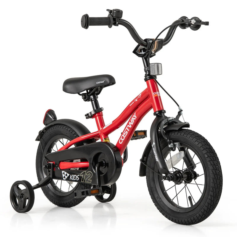 14 Inch Kids Bike Adjustable Bicycle with Reflectors and Bell for 3-5 Years Old by DirectDeals