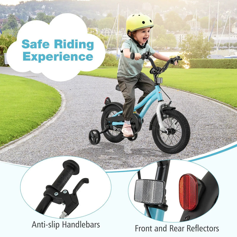 14-Inch Kids Bike for 3-5 Years Old Children Bicycle with Training Wheels by DirectDeals