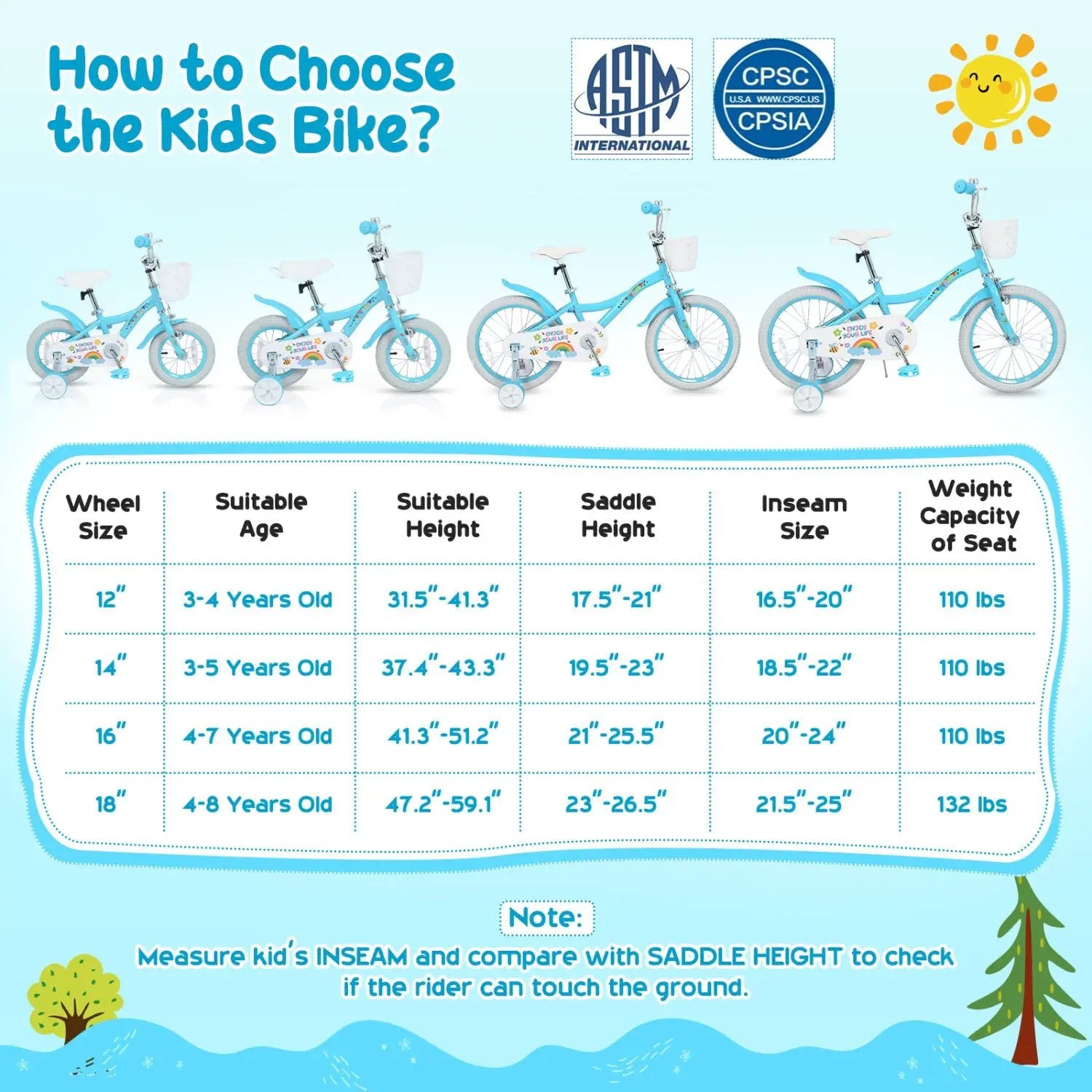 Girls Bike 12-18 Inch with Training Wheels and Basket by DirectDeals