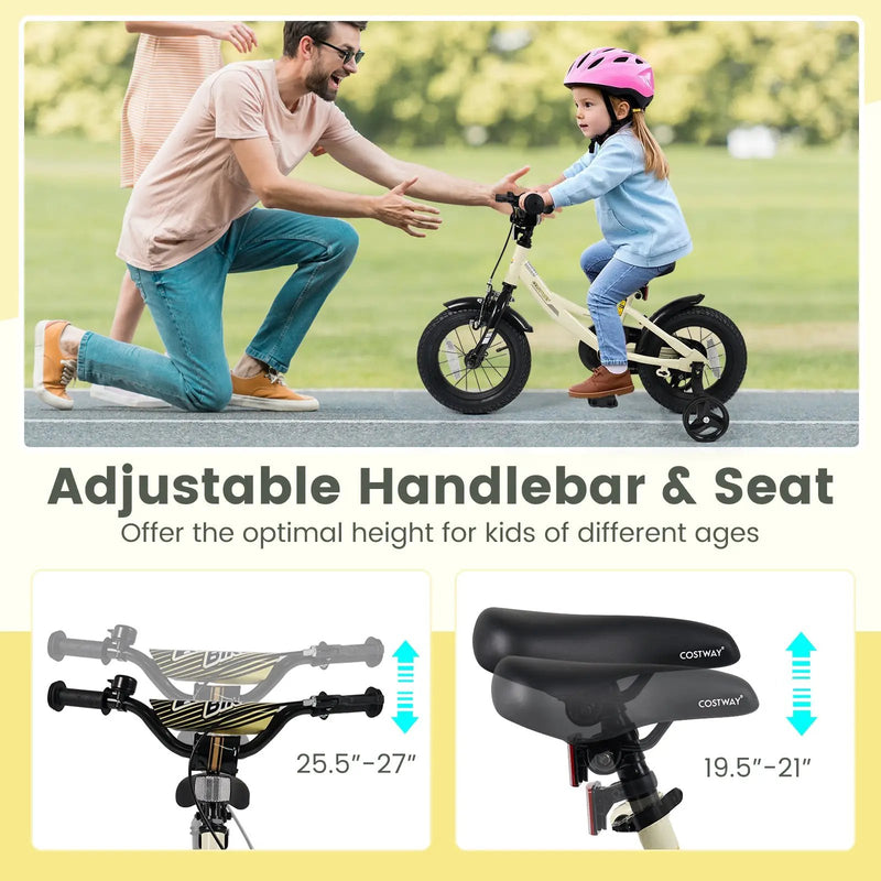 14 Inches Kids Bike Sport Bicycle with Removable Training Wheels by DirectDeals
