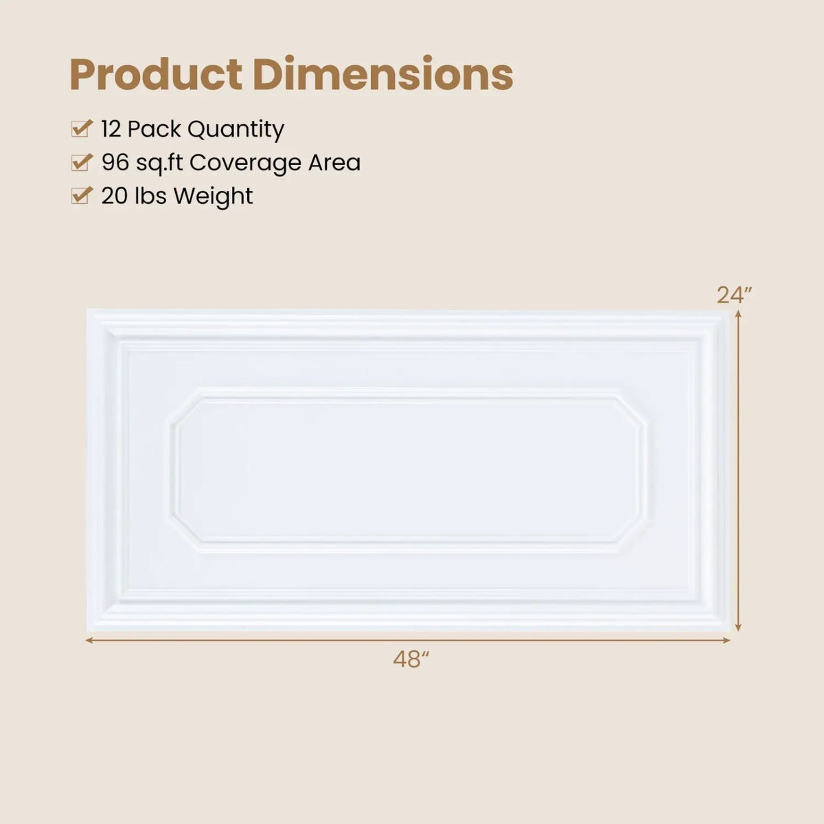 24 Pieces Ceiling Tiles Decorative PVC Ceiling Covering Panels, photo 12 of 15