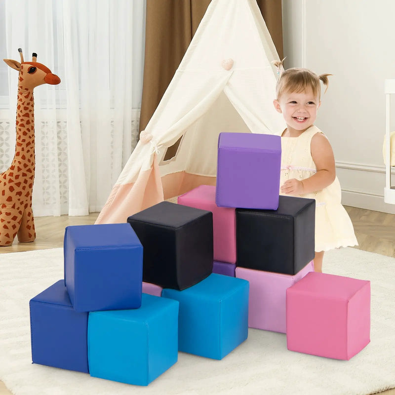 12 Pieces Soft Foam Building Blocks Climbing Foam Cubes Set for Kids by DirectDeals