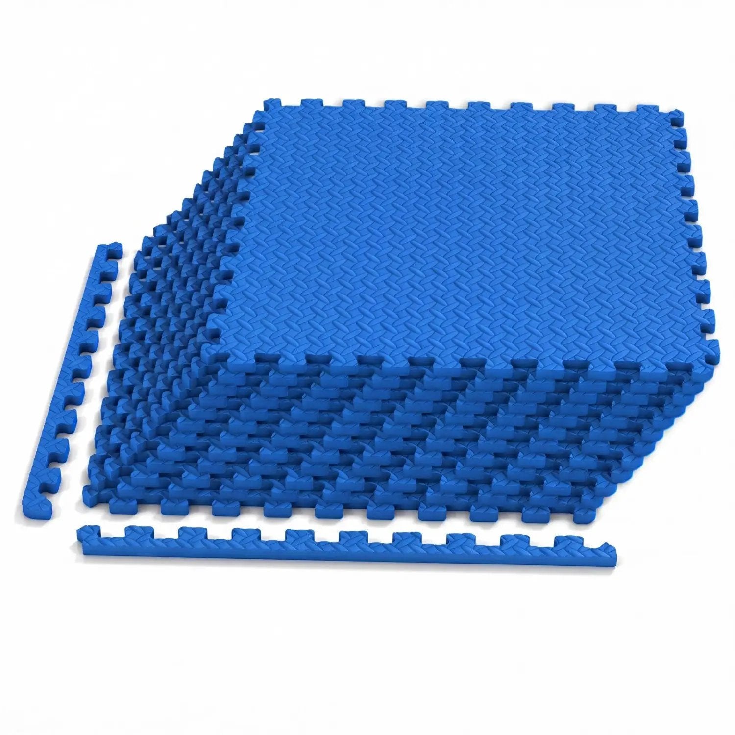 Puzzle Exercise Floor Mats 1/2 Inch Thick - 12 Tiles by DirectDeals