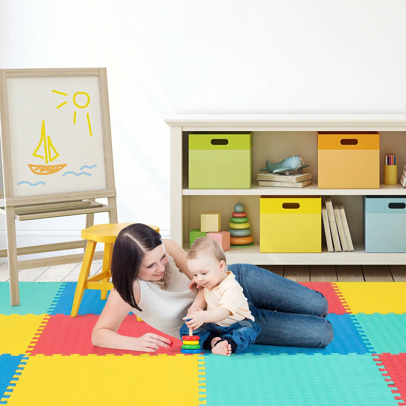 12 Pieces Puzzle Interlocking Flooring Mat with Anti-slip and Waterproof Surface by DirectDeals