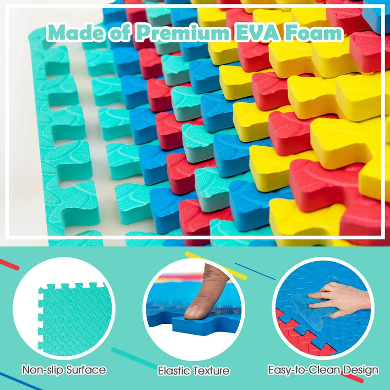 12 Pieces Puzzle Interlocking Flooring Mat with Anti-slip and Waterproof Surface by DirectDeals