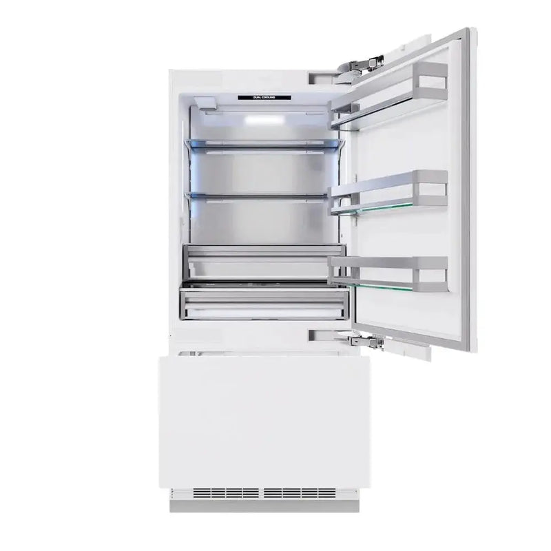 ZLINE 36" Panel Ready Built-In Bottom Freezer Refrigerator,Water Dispenser, Ice Maker, RBIT-36 by Farmhouse Kitchen and Bath