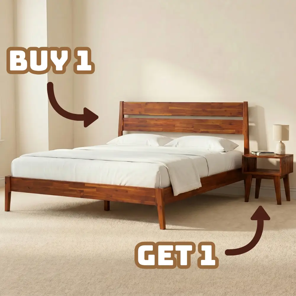 Callisto Solid Wood Bed Frame by Megsu
