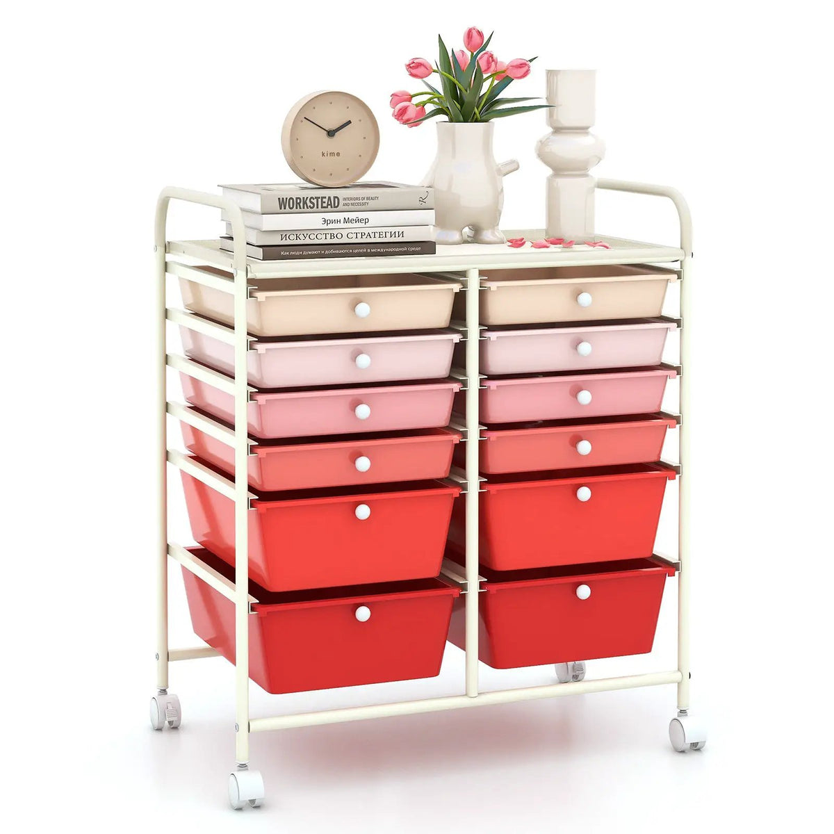 12 Storage Drawer Organizer Bins Rolling Cart, photo 14 of 20