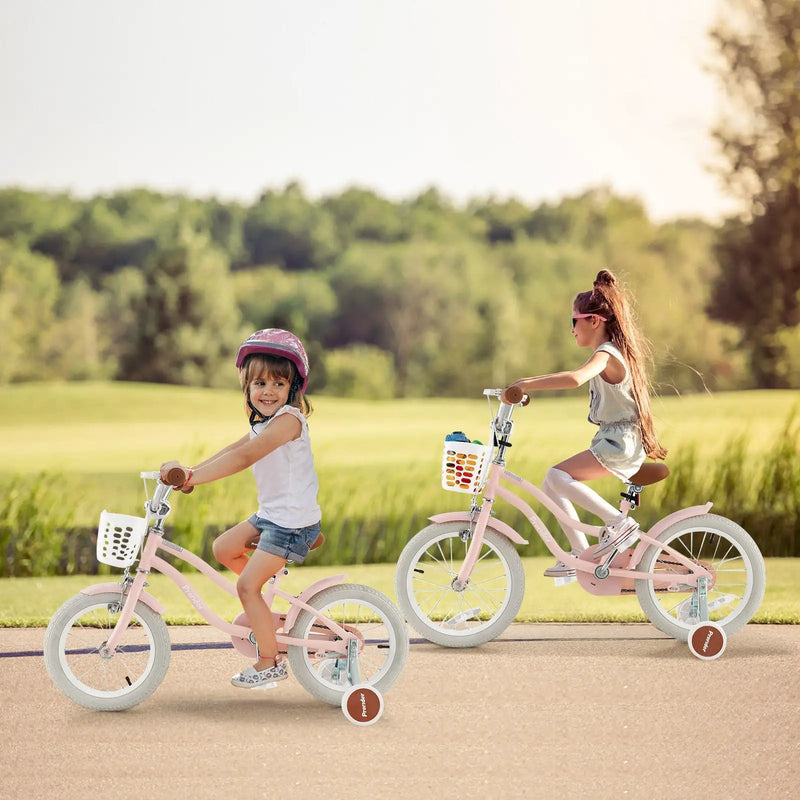 12 Inch Kids Bike with Training Wheels for Boys Girls Ages 3-8 Years-12 inches by DirectDeals