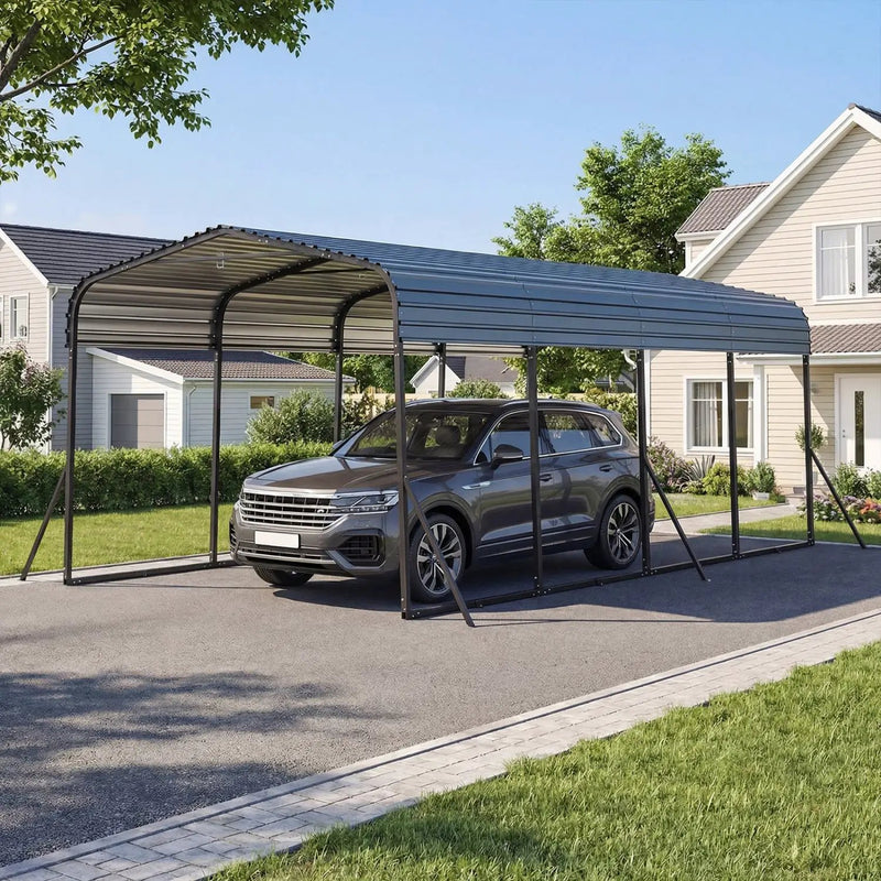 12 x 20 Feet Heavy-Duty Carport Outdoor Galvanized Steel Garage Car Shelter by DirectDeals