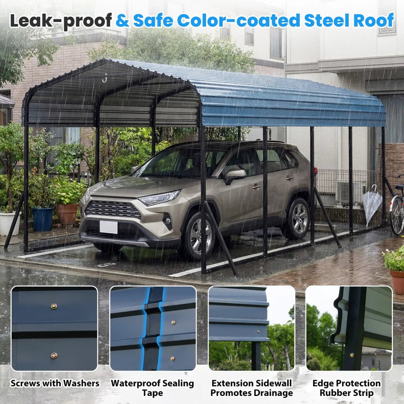12 x 20 Feet Heavy-Duty Carport Outdoor Galvanized Steel Garage Car Shelter by DirectDeals