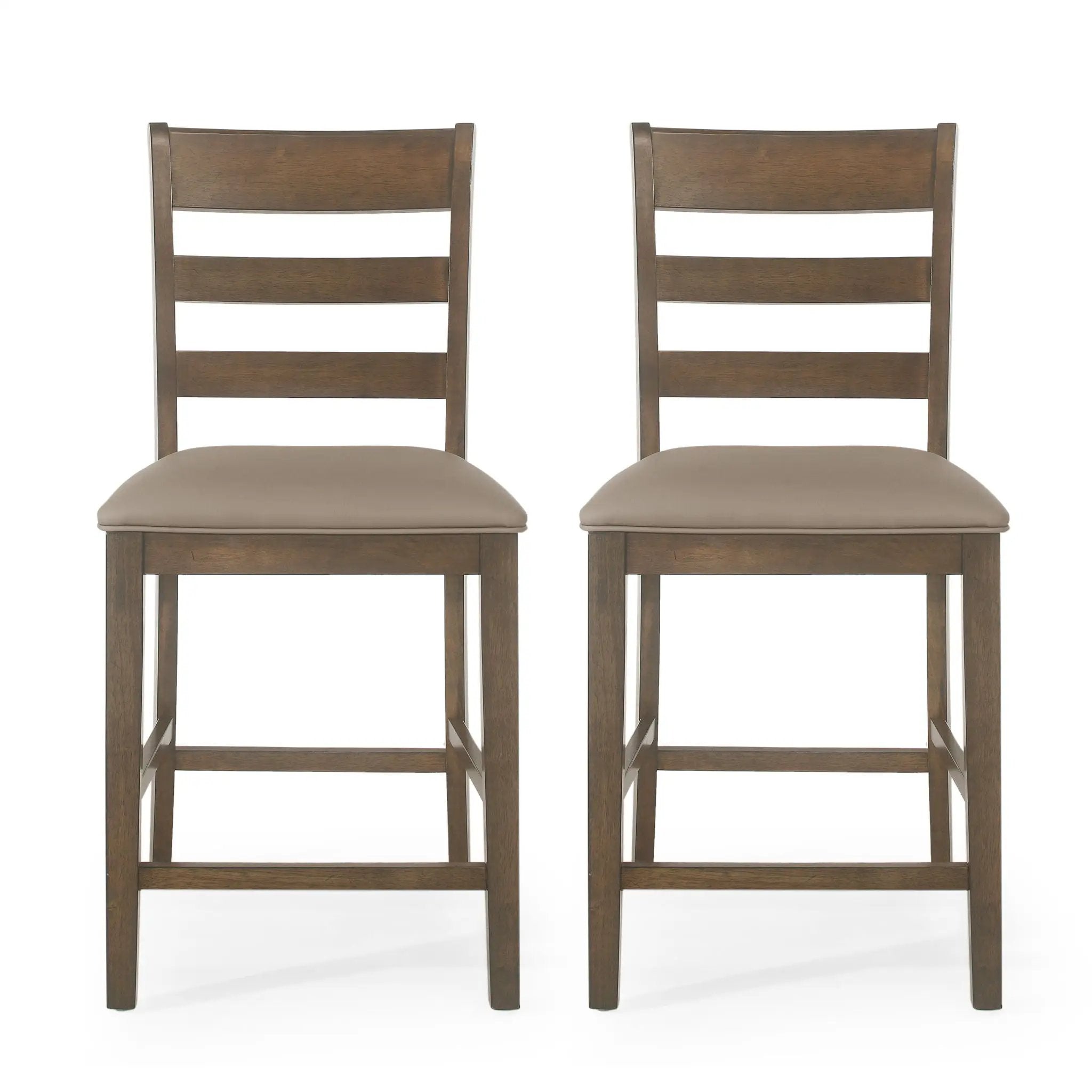 Farmhouse Upholstered Wood Counter Stools by HouseOfZazla