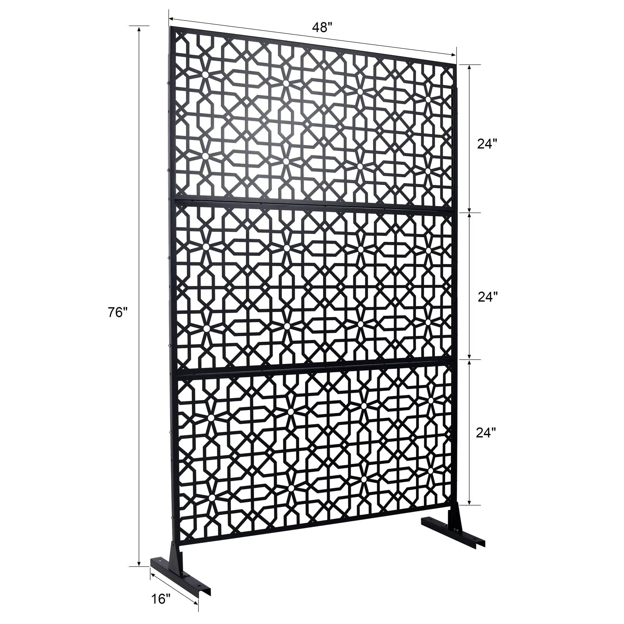 Outdoor & Indoor Metal Freestanding Decorative Privacy Screen by HouseOfZazla