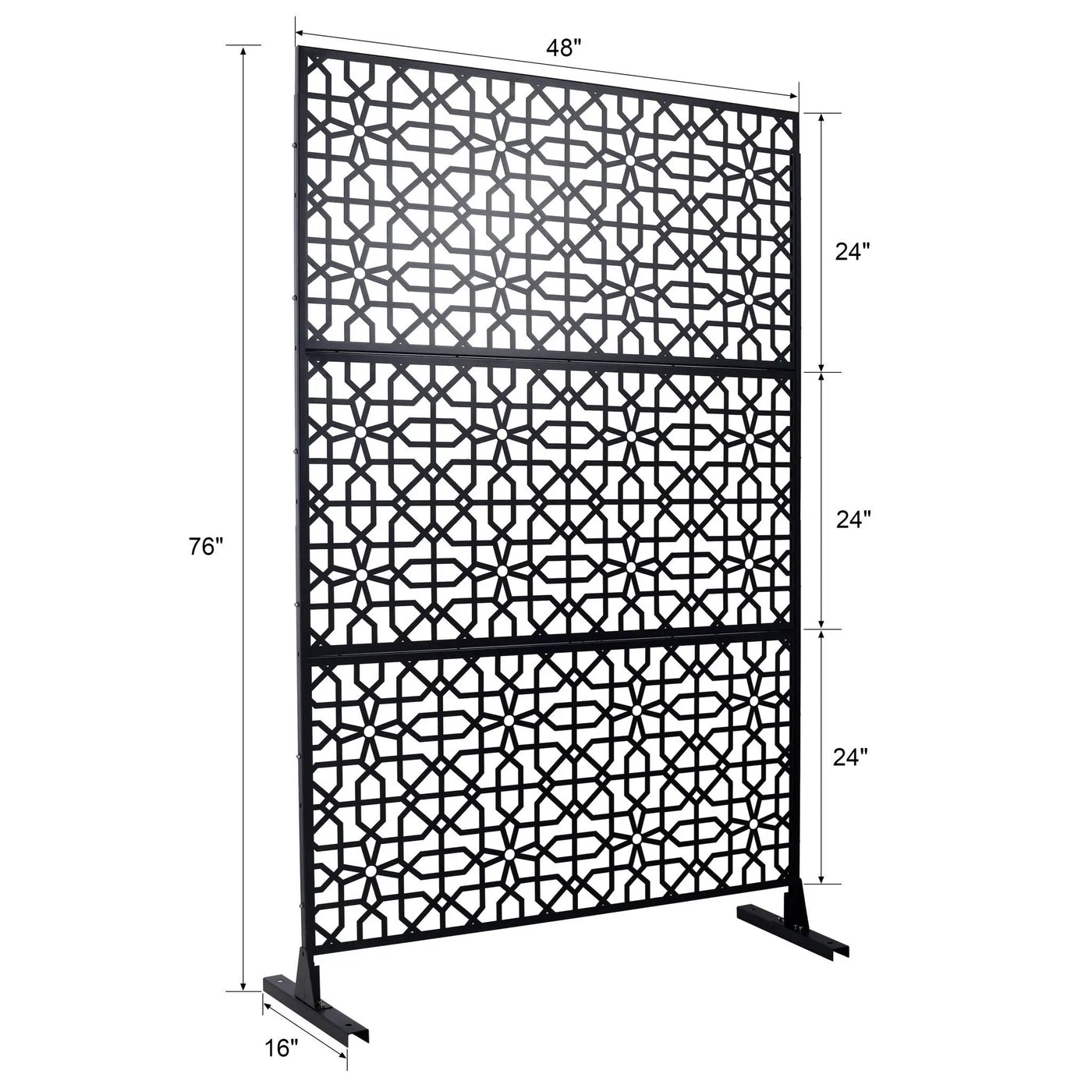 Outdoor & Indoor Metal Freestanding Decorative Privacy Screen by Unique Piece Furniture