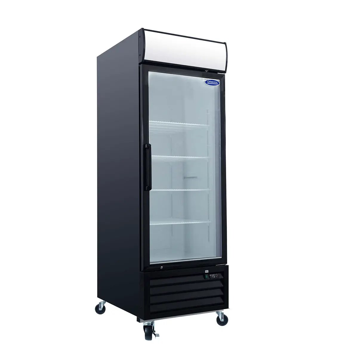 Glass Door Merchandiser Freezer Swing Door Commercial Reach-In Display Freezers With LED Top Panel Upright Freeze Storage by HouseOfZazla