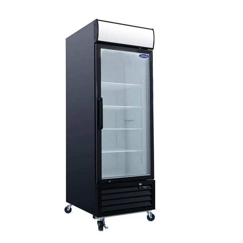 Glass Door Merchandiser Freezer Swing Door Commercial Reach-In Display Freezers With LED Top Panel Upright Freeze Storage by HouseOfZazla