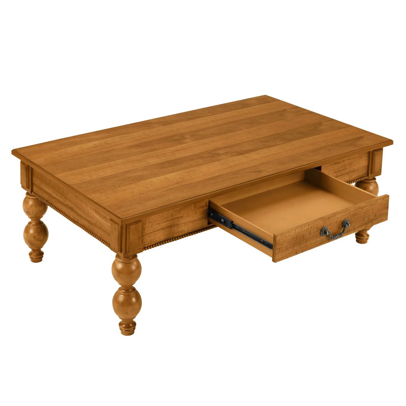 Rectangular Wooden Coffee Table with Storage Drawer by HouseOfZazla