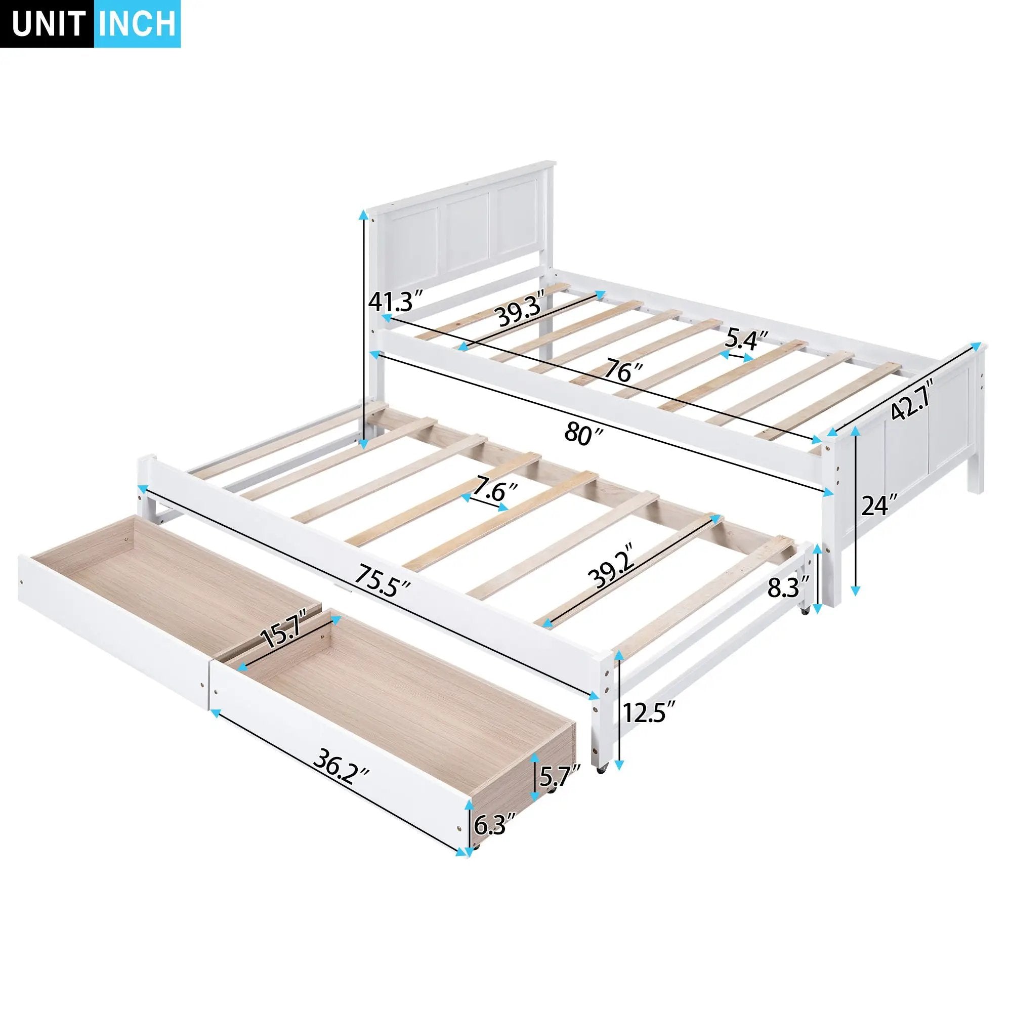 Platform Bed With Trundle And Drawers by Unique Piece Furniture