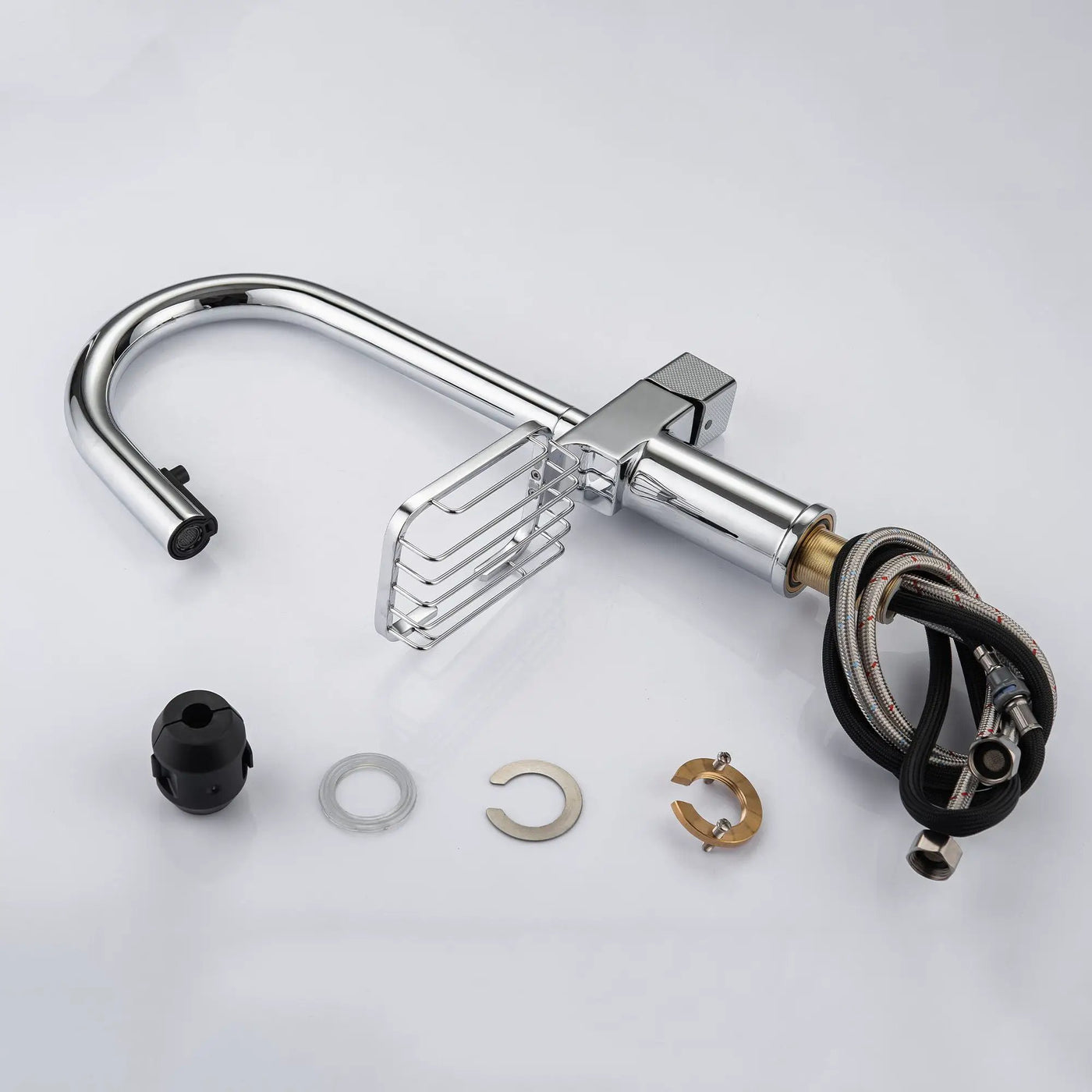 Cincosky - High Arc Pull Down Kitchen Faucet, Single Hole by HouseOfZazla