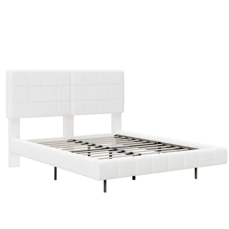 Floating Bed with Light and Soft Touch Surface by HouseOfZazla