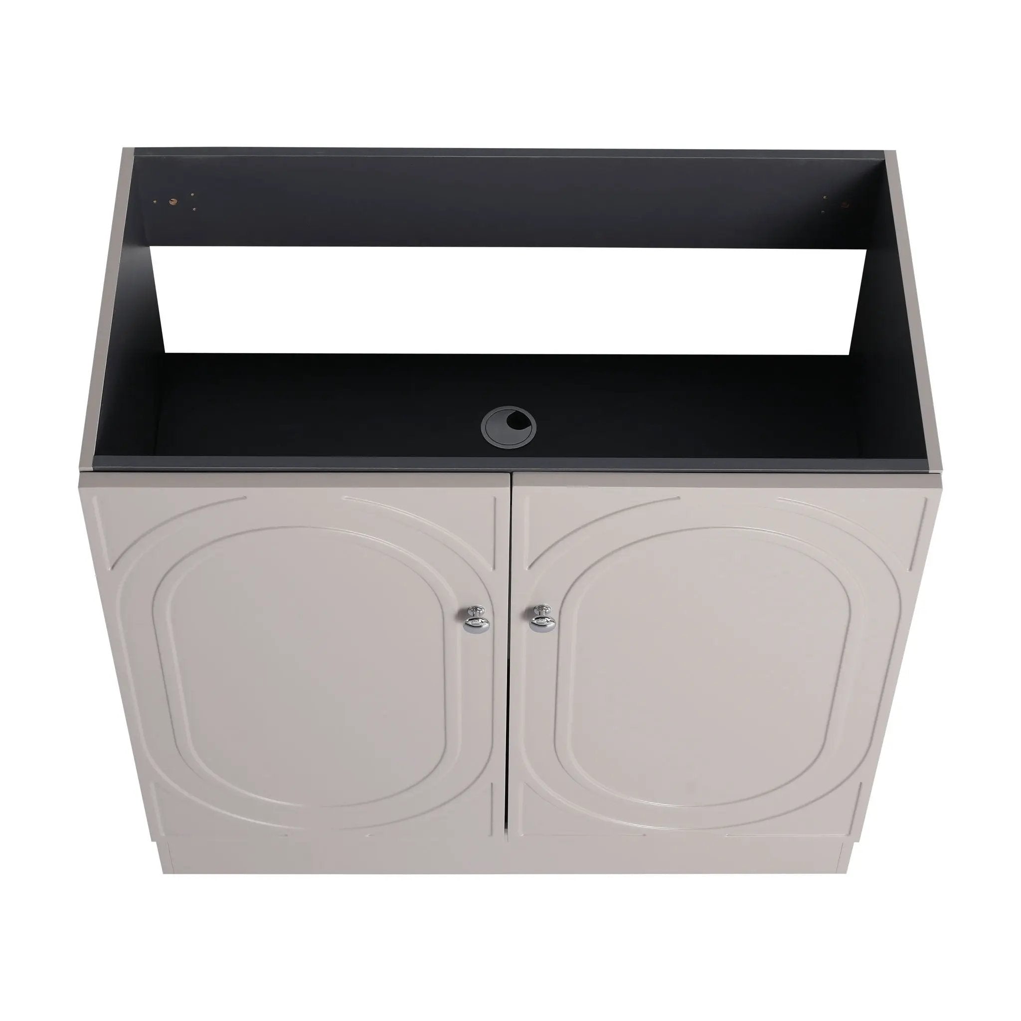 Contemporary Freestanding Bathroom Vanity With Resin Sink & Soft-Close Cabinet Doors by HouseOfZazla