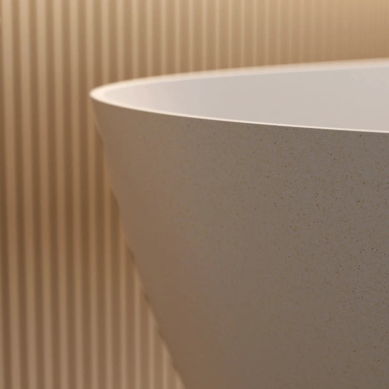 69'' Freestanding Bathtub Resin Stone Soaking Bathtub by HouseOfZazla