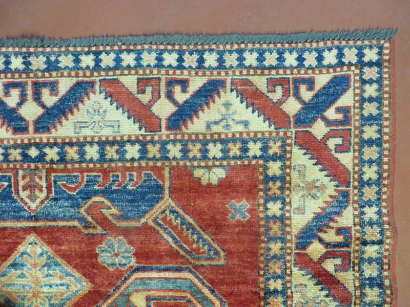 4' X 6' Vintage Handmade Turkish Kazak Pattern Wool Rug Carpet Nice by Jewel Rugs