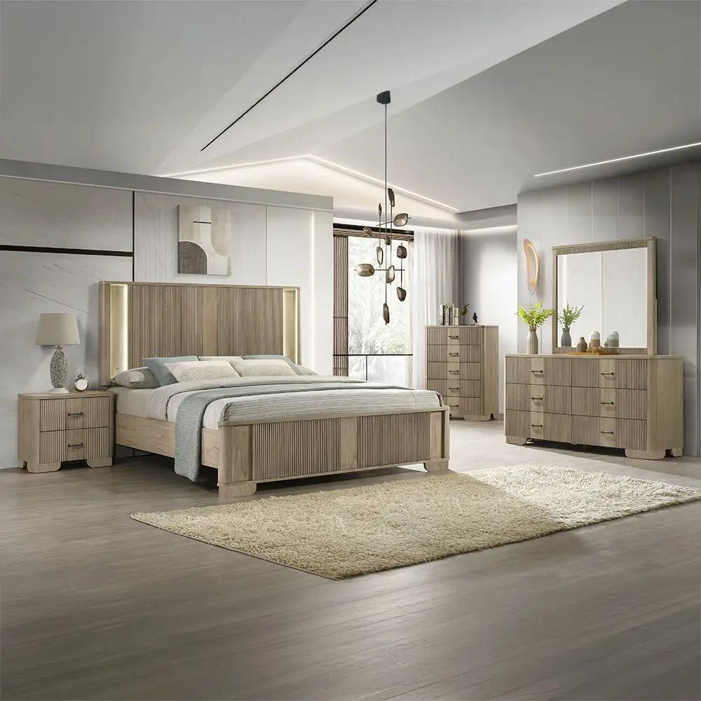 Lakkari - Bed With LED by Unique Piece Furniture