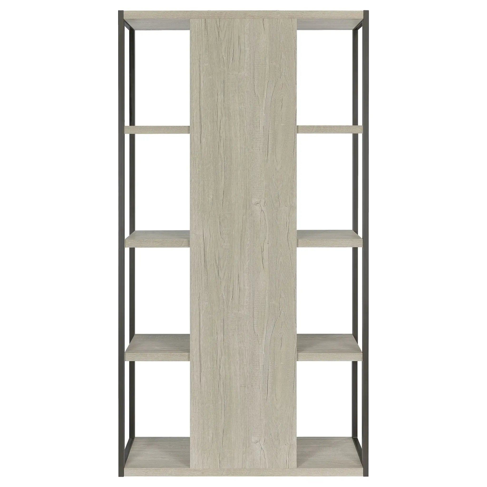 Loomis 72-inch 4-shelf Bookshelf Whitewashed Grey by Unique Piece Furniture