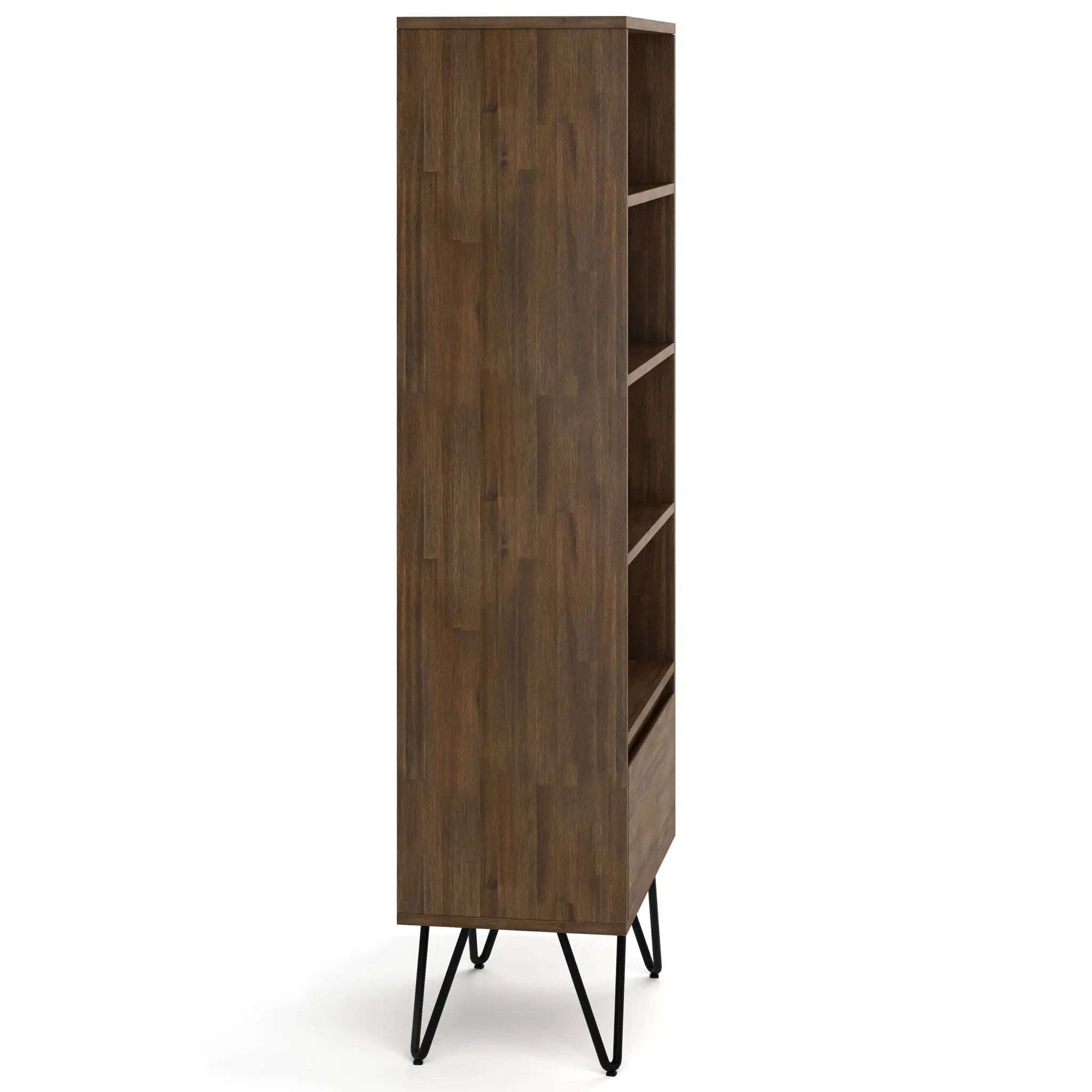Chase - Tall Bookcase - Rustic Natural Aged Brown by Unique Piece Furniture