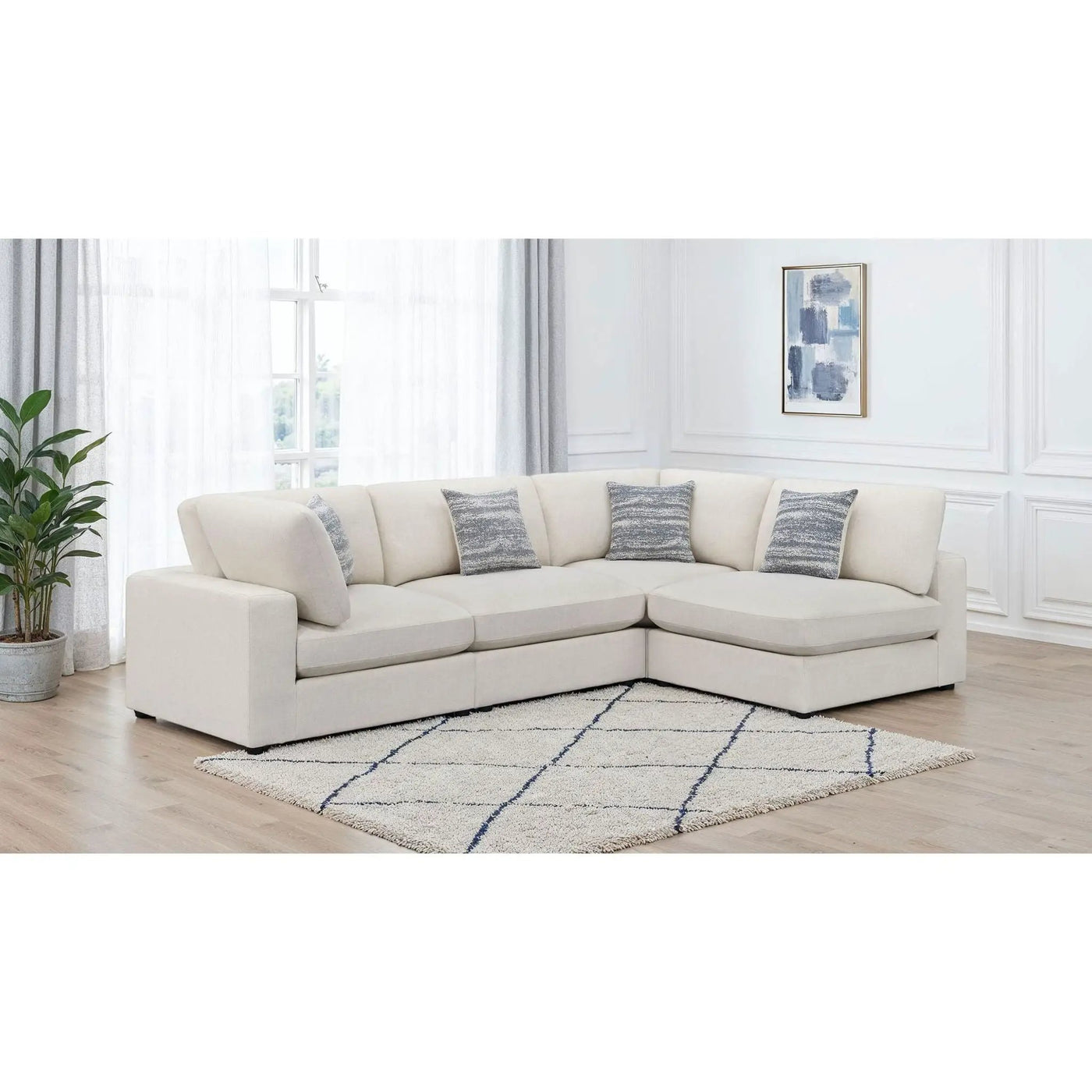 Rhette - Upholstered Sectional With Reversible Cushions by HouseOfZazla