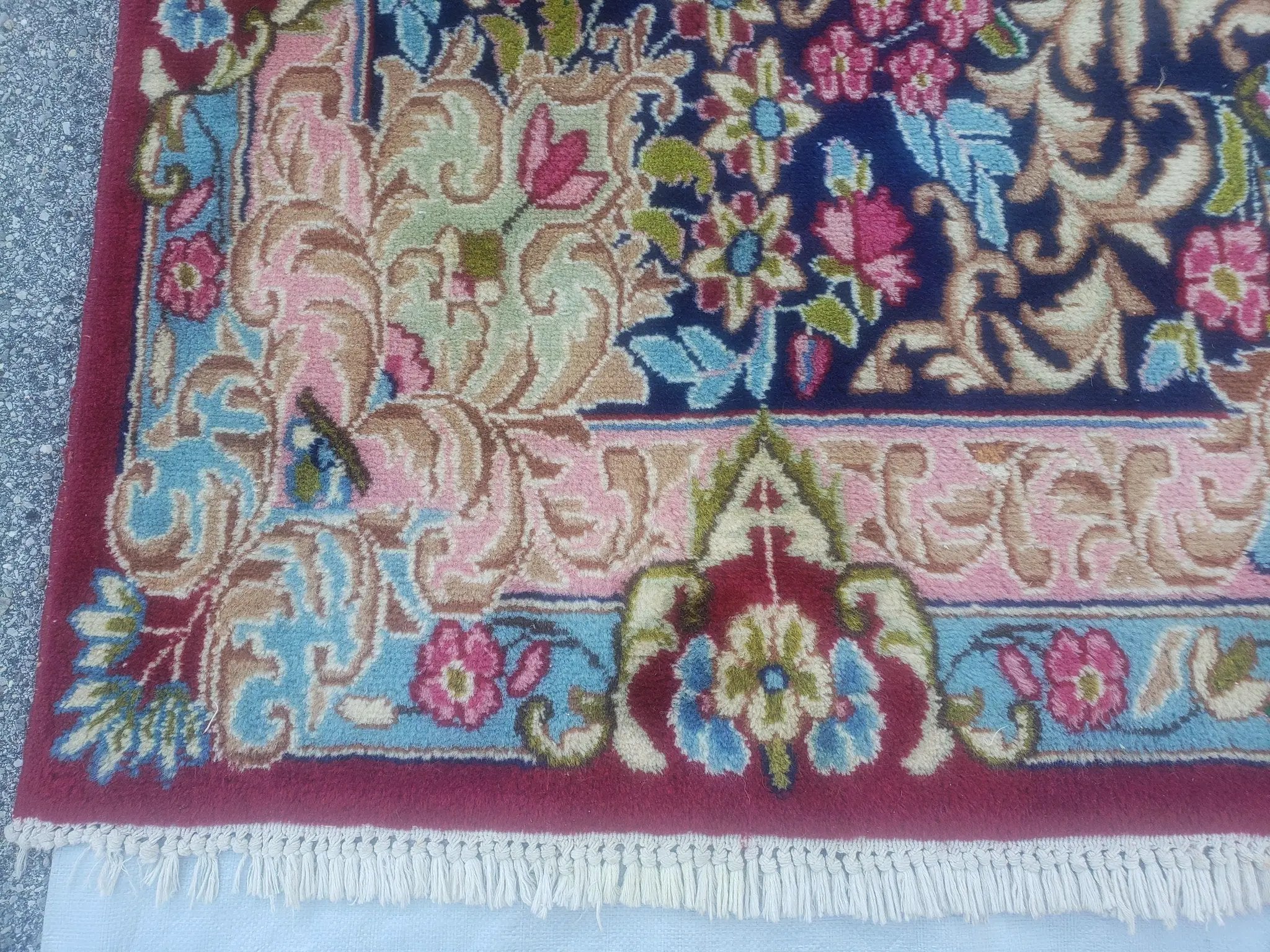 Antique Persian Kirman Rug 10x17 Oriental Carpet 10 x 17, Red, Multicolor, Namazian Signature Master Weaver, Shabby Chic, Semi Open Field by Jewel Rugs
